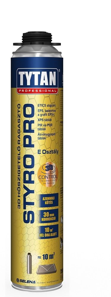 Tytan Styro Pro 3D Polisztirol ragasztóhab pisztolyos 750 ml | Lang ...