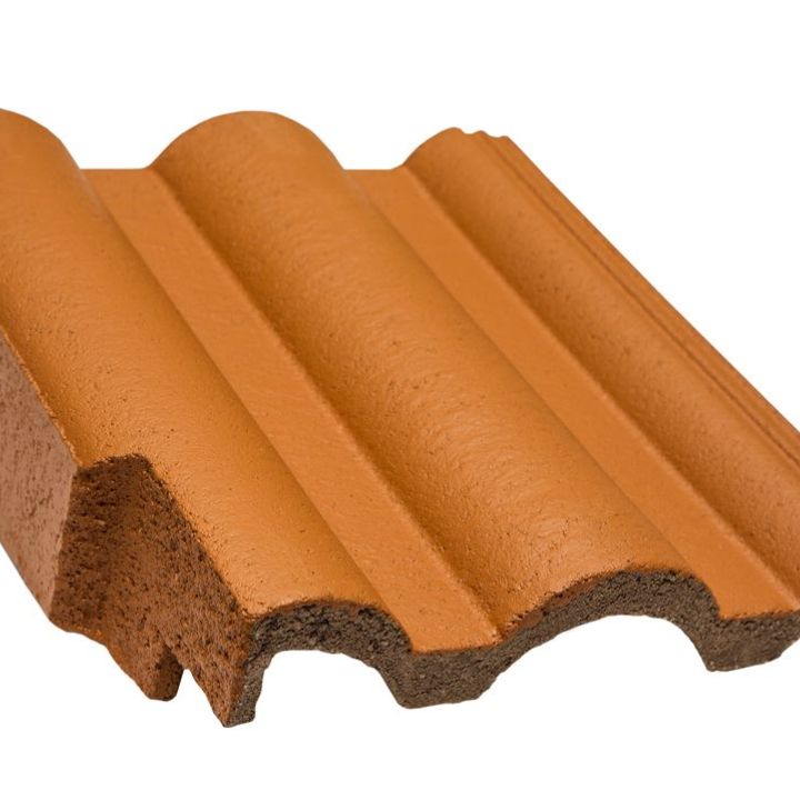 újHÁZ Toscana Lux Matt beton szegélycserép bal téglavörös