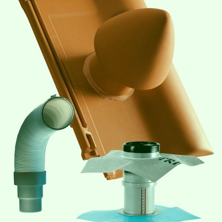 SwissporTON Balance Csatornaszellőző cserép NW100 Signum A engóbozott sötétbarna