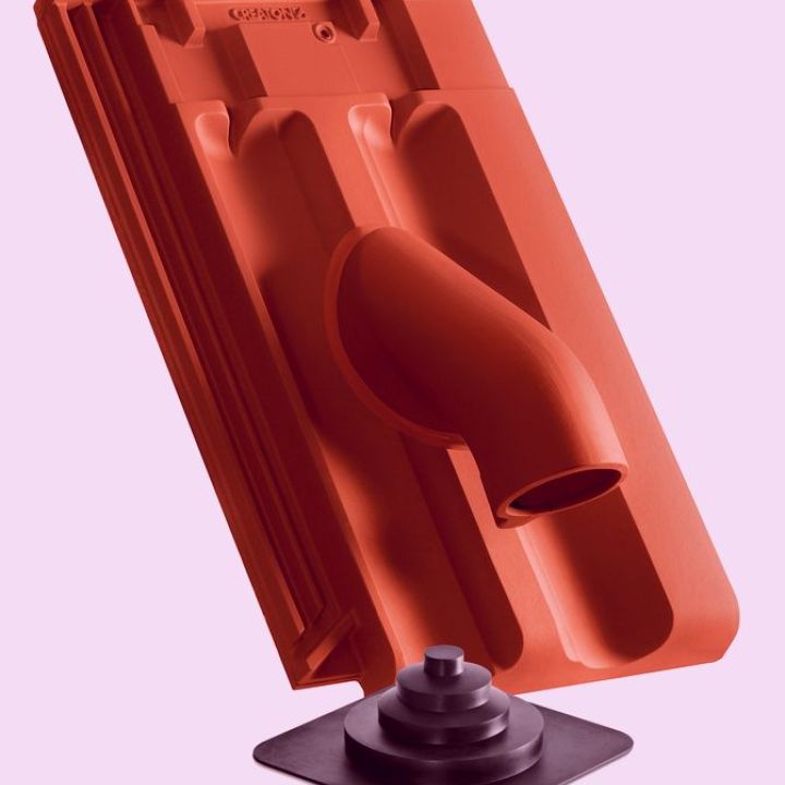 SwissporTON Rapido Szolárcső-átvezető cserép NW70 engóbozott borvörös