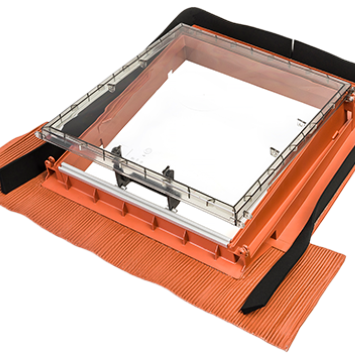 Bramac Luminex Univerzális tetőkibúvó műanyag téglavörös 47,5x52 cm