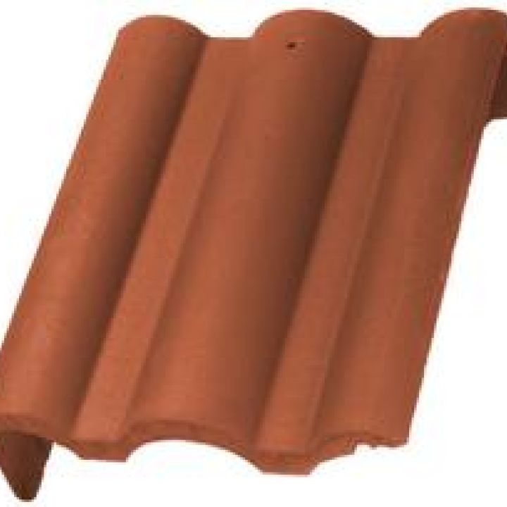 Terrán Danubia Félnyeregtető szegélycserép bal ColorSystem tégla