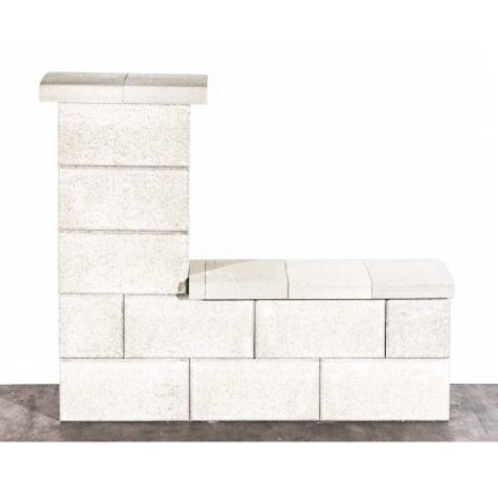 Leier Modern Kerítéskő normál natúr törtfehér 40x20x20 cm