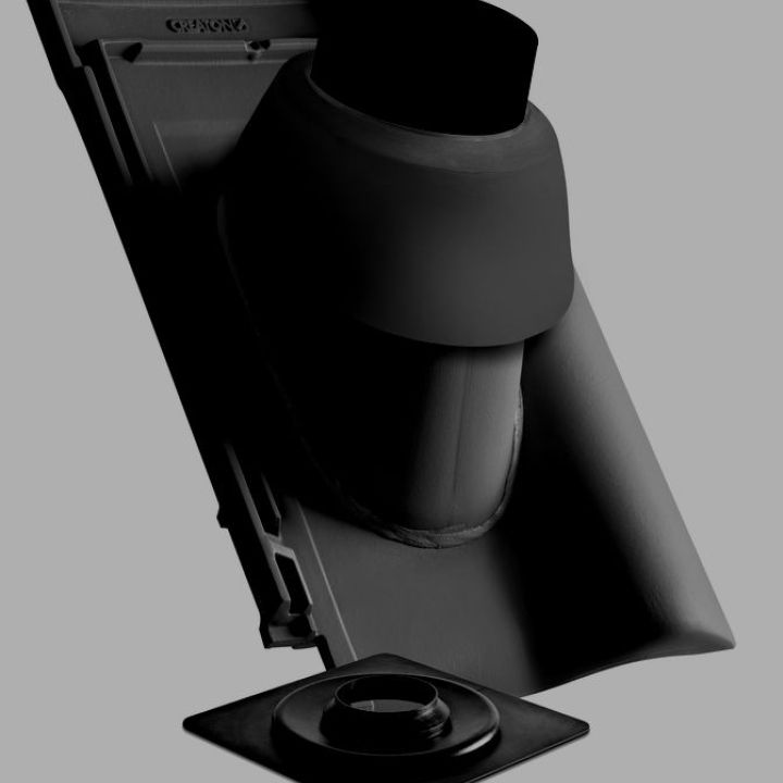 SwissporTON Balance Gázkémény átvezető cserép NW110 engóbozott fekete