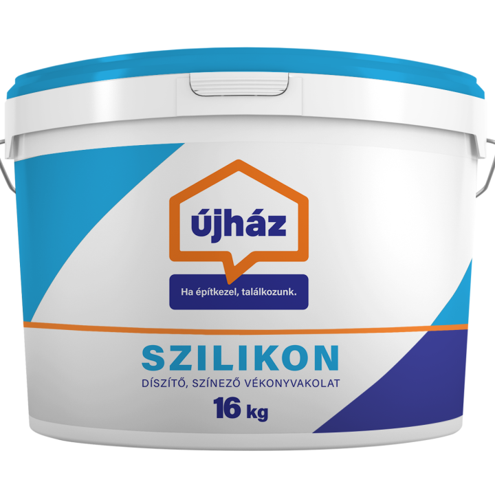 újHÁZ Szilikon Spachtel Vékonyvakolat, kapart 1,5 mm B1, 16 kg