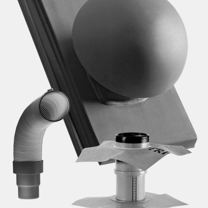 Creaton Domino Csatornaszellőző cserép NW100 Signum A üvegmázas Finesse palaszürke