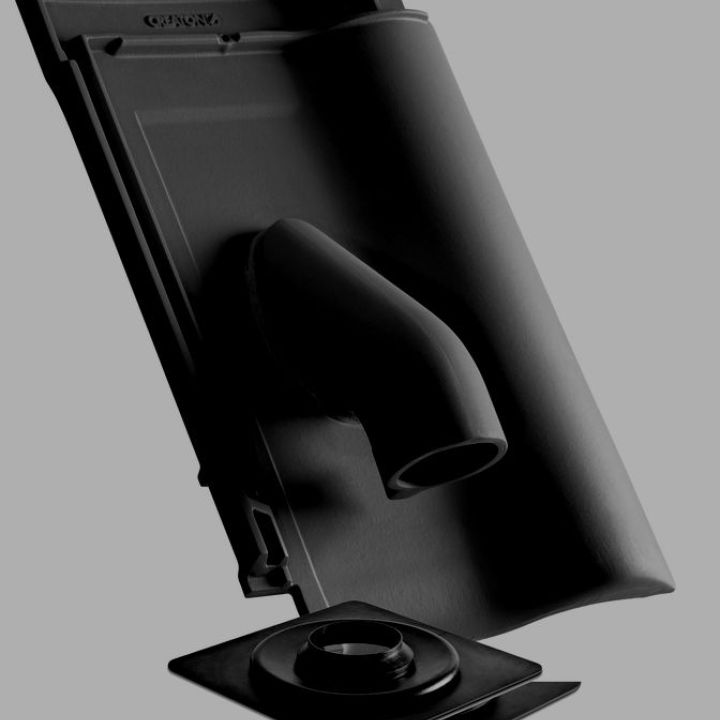 SwissporTON Balance Szolárcső-átvezető cserép NW70 engóbozott fekete