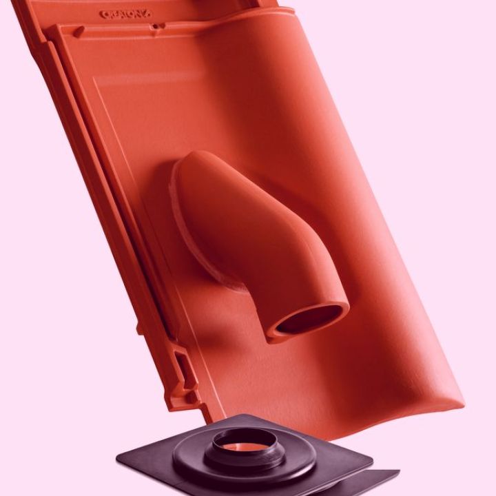 SwissporTON Balance Szolárcső-átvezető cserép NW70 engóbozott borvörös