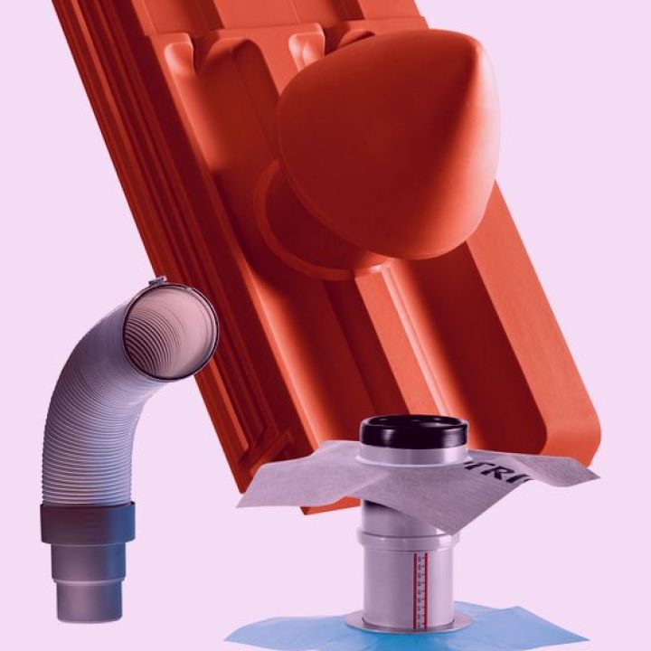 SwissporTON Rapido Csatornaszellőző cserép NW100 Signum A engóbozott borvörös