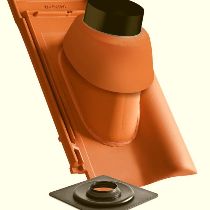 SwissporTON Balance Gázkémény átvezető cserép NW110 engóbozott téglavörös