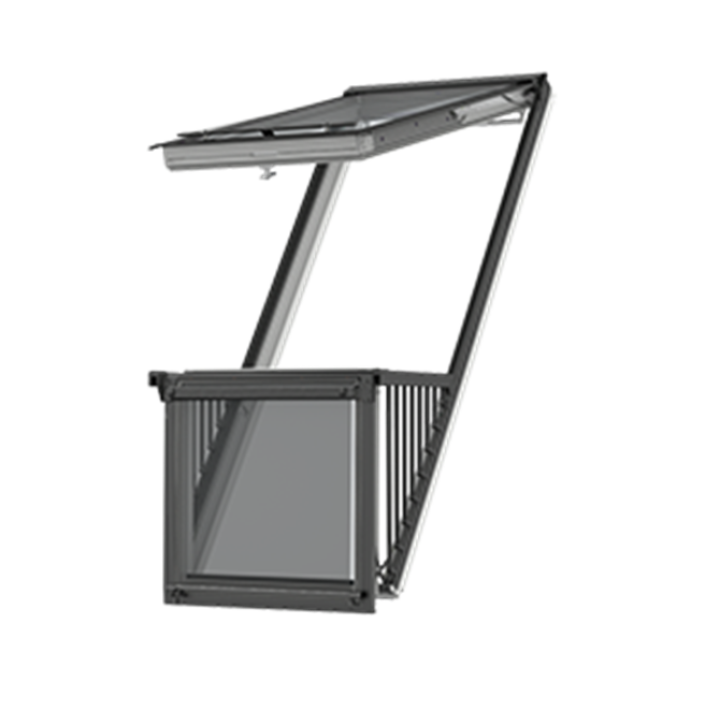 Velux külső hővédő roló MAD PK04 5060 fekete GDL erkélyhez