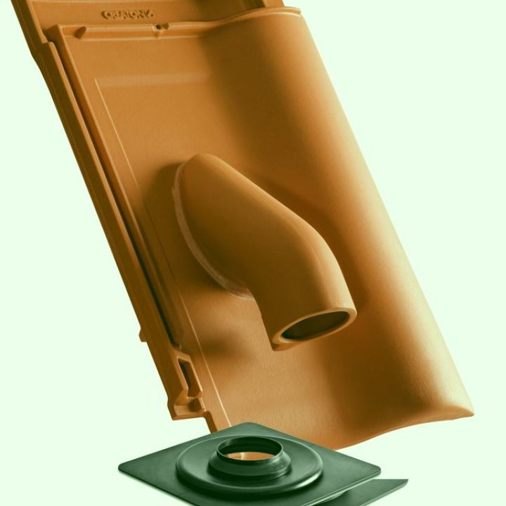 SwissporTON Balance Szolárcső-átvezető cserép NW70 engóbozott sötétbarna