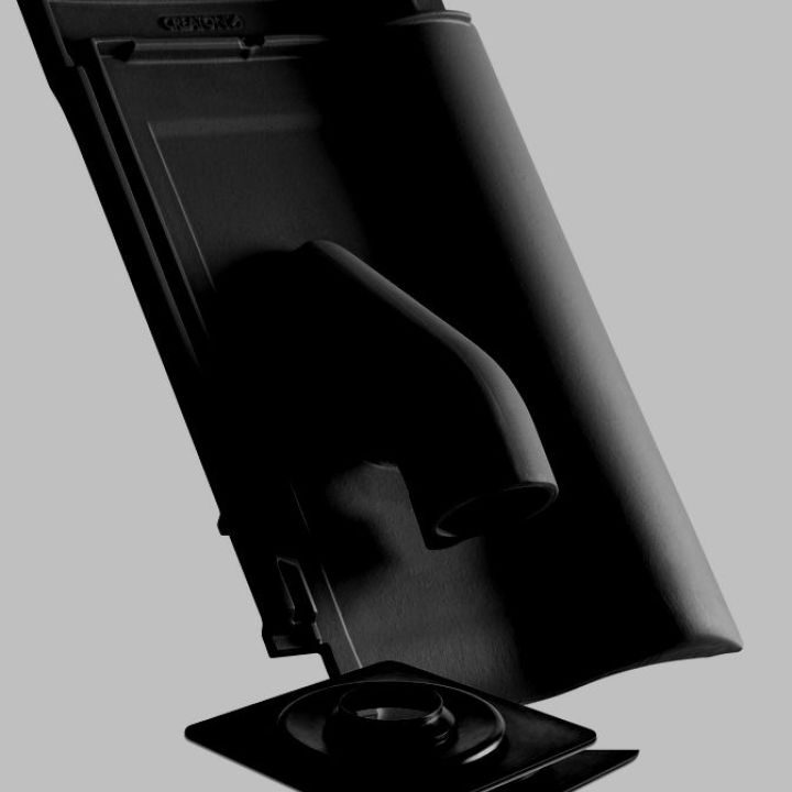 SwissporTON Balance Szolárcső-átvezető cserép NW70 engóbozott fekete matt