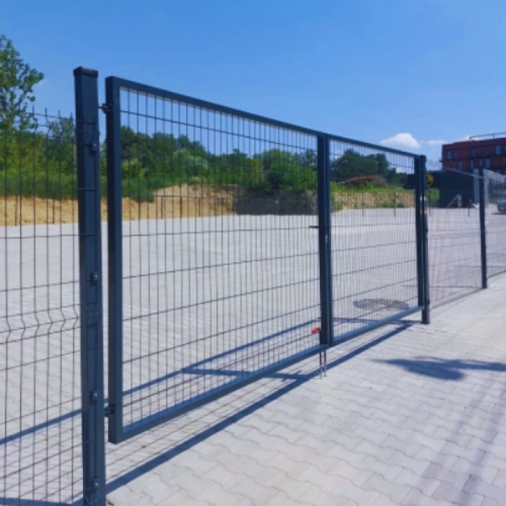 Reti Kétszárnyú kapu, 3D betéttel, 4118x1545 mm, 2180 mm, 80x80 mm oszloppal, RAL7016 antracit