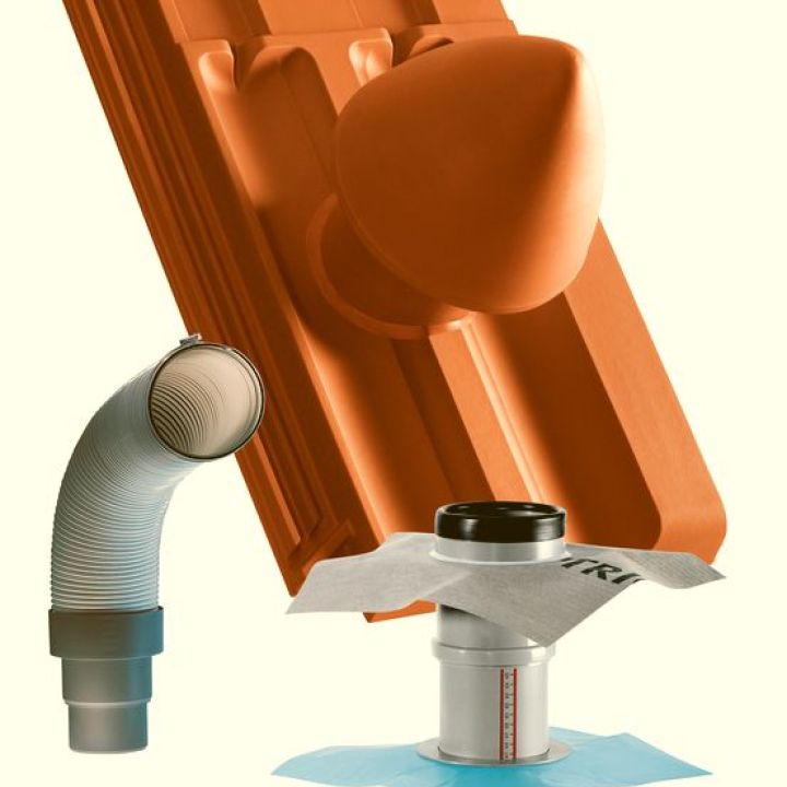 SwissporTON Rapido Csatornaszellőző cserép NW100 Signum A natúrvörös