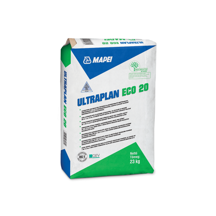 Mapei Ultraplan Eco 20 Önterülő aljzatkiegyenlítő simítóhabarcs 1-10 mm 23 kg