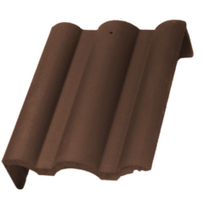 Terrán Danubia Félnyeregtető szegélycserép bal ColorSystem antracit