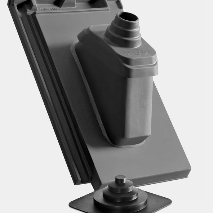 Creaton Domino Antennakivezető cserép NW60 engóbozott palaszürke