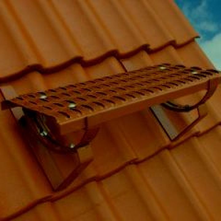 Tetőtartozék fém járórács garnitúra 25x50 sötétbarna