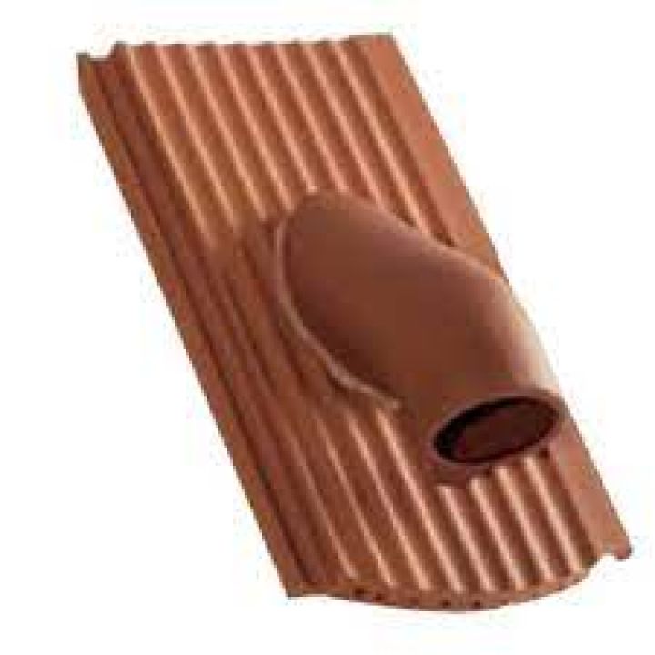SwissporTON Hortobágy Szolárcső-átvezető cserép NW70 natúrvörös