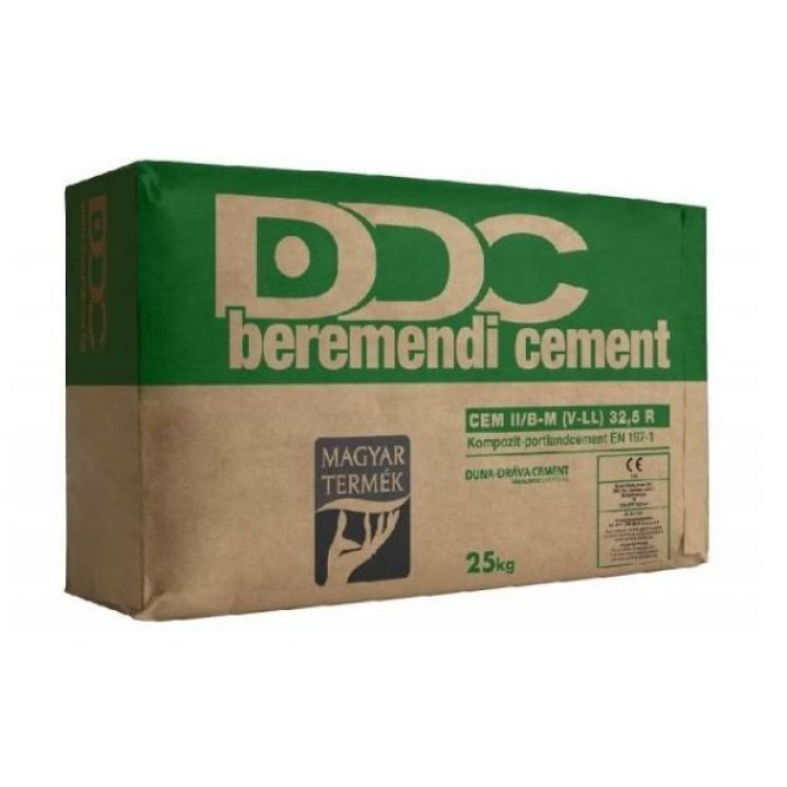 Cement Duna-Dráva Beremend CEM II/B-M (V-LL) 32,5 R (zöld),25kg/zsák,1400 kg/rkl