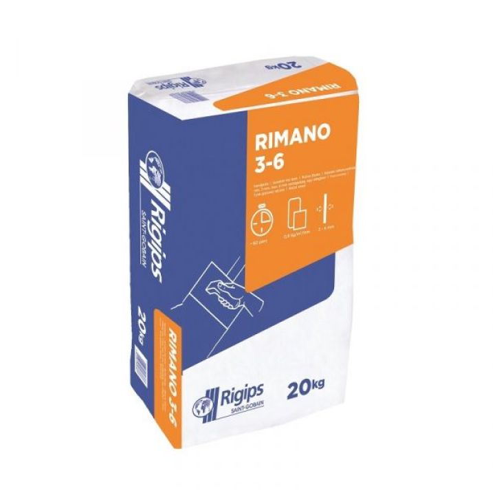 Rigips Rimano 3-6 Gipszes vékonyvakolat 20 kg