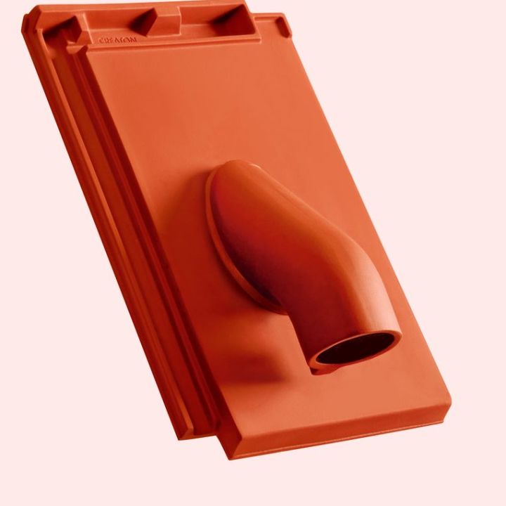 Creaton Domino Szolárcső-átvezető cserép NW70 engóbozott rézvörös