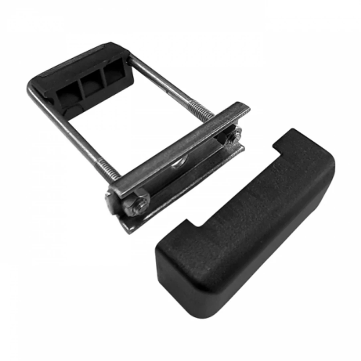 Reti Bilincs 60x40 mm oszlophoz fekete (rozsdamentes U + műanyag)