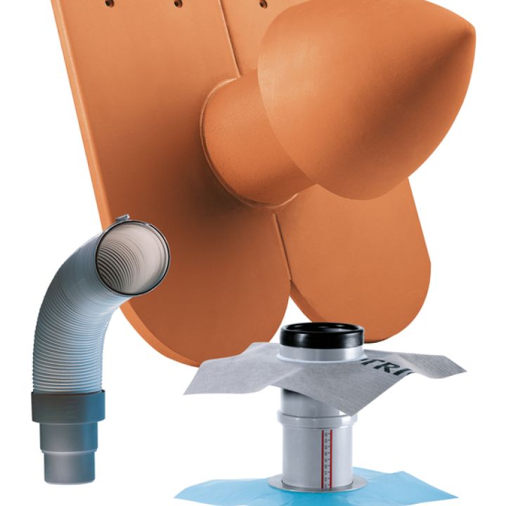 SwissporTON Klassik Csatornaszellőző cserép NW100 Signum A natúrvörös