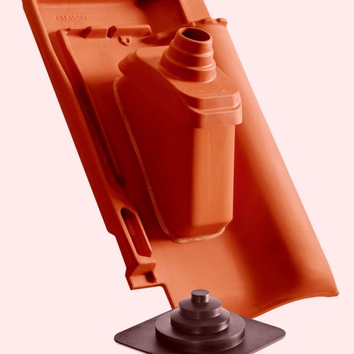 Creaton Futura Antennakivezető cserép NW60 engóbozott rézvörös