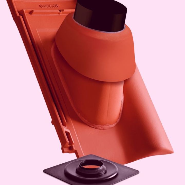 SwissporTON Balance Gázkémény átvezető cserép NW110 engóbozott borvörös