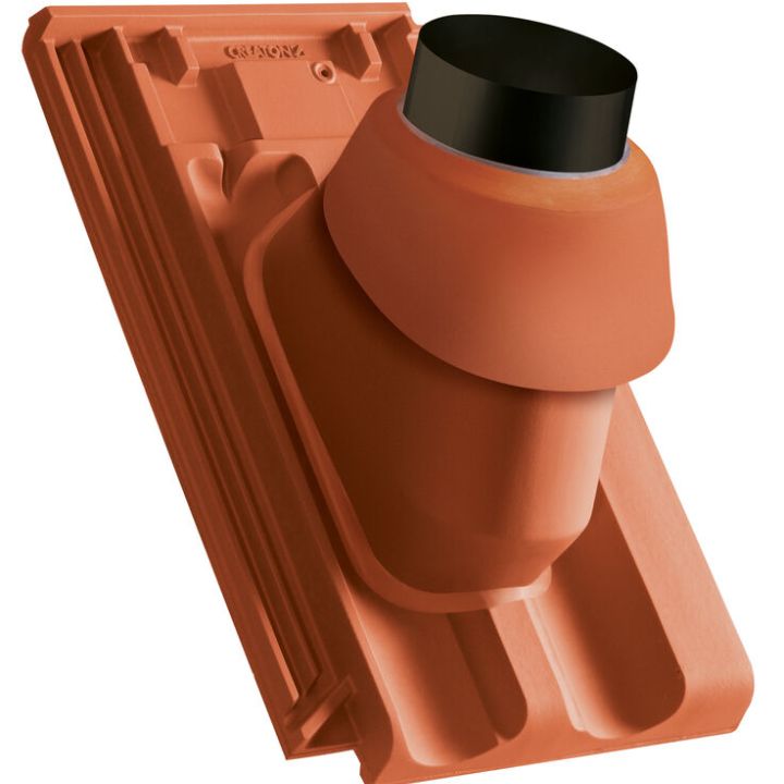 SwissporTON Rapido Gázkémény átvezető cserép NW110 engóbozott téglavörös