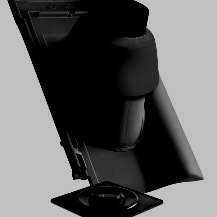 SwissporTON Balance Gázkémény átvezető cserép NW110 engóbozott fekete matt