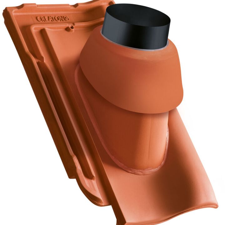 Creaton Harmonie Gázkémény átvezető cserép NW110 engóbozott rézvörös