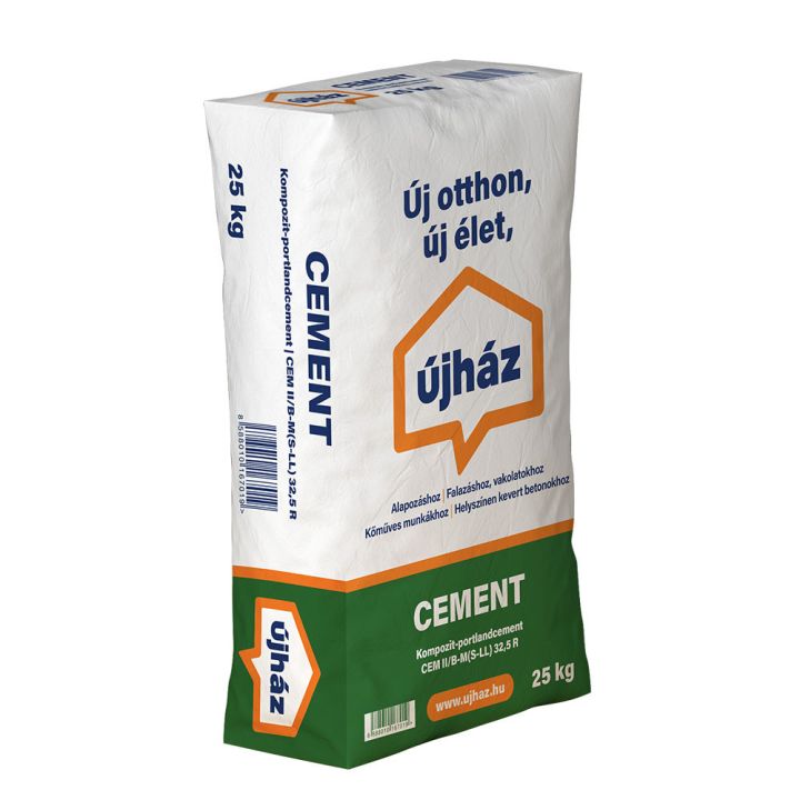 újHáz CEM II/B-M (S-LL) 32.5 R RN cement 25 kg