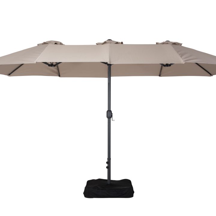 J-Home Rayne kétszárnyú napernyő, 270×460 cm, acélvázas