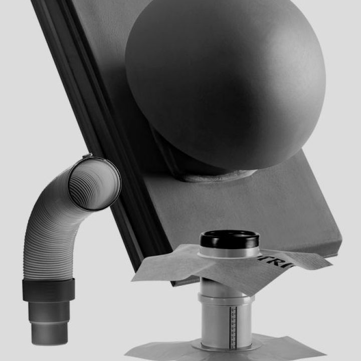 Creaton Domino Csatornaszellőző cserép NW100 Signum A engóbozott szürke