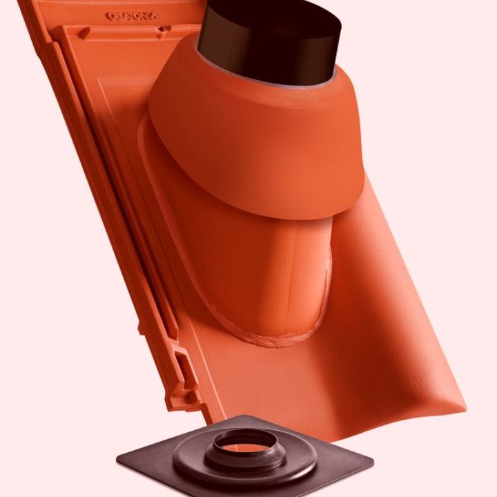 SwissporTON Balance Gázkémény átvezető cserép NW110 engóbozott rézvörös