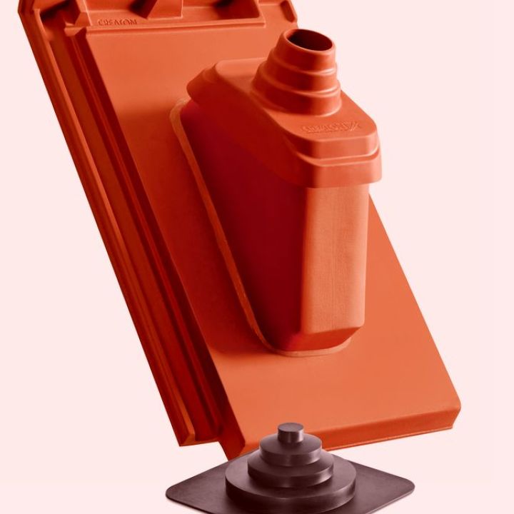 Creaton Domino Antennakivezető cserép NW60 engóbozott rézvörös