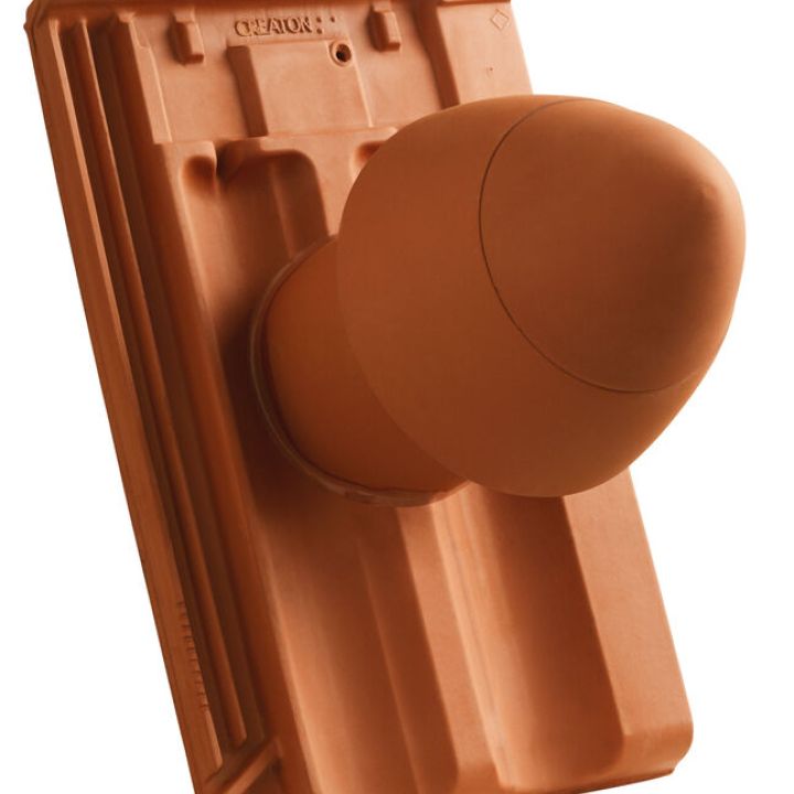 SwissporTON Rapido Csatornaszellőző cserép NW100 Signum A engóbozott sötétbarna