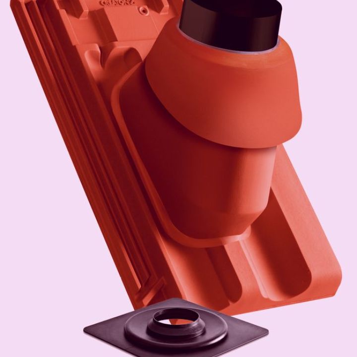 SwissporTON Rapido Gázkémény átvezető cserép NW110 engóbozott borvörös