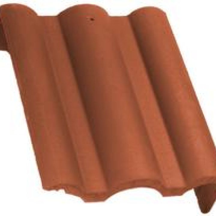 Terrán Danubia Félnyeregtető szegélycserép jobb ColorSystem tégla