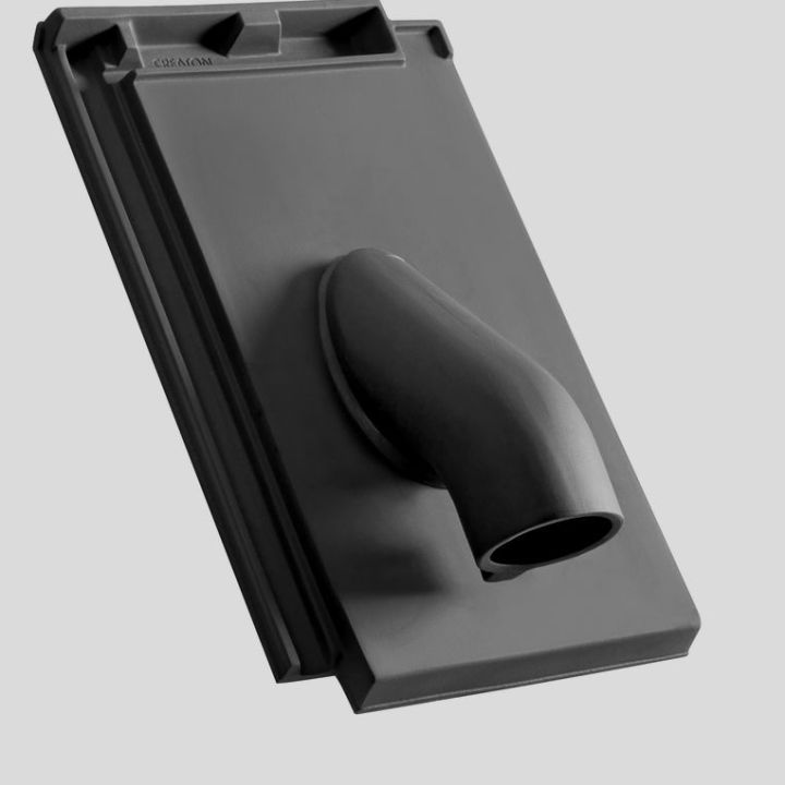 Creaton Domino Szolárcső-átvezető cserép NW70 engóbozott szürke matt